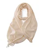 Plain Colors Tassels Unisex Scarf Team Event Anniversary Shawl
