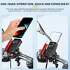 Cooling Motorcycle Phone Mount with USB/TYPE-C Charging Port Motorcycle Phone Holder 360 Rotation Cellphone Cradle Adjustable for 5.4-7.8 Inch Smartphone (Handlebar)