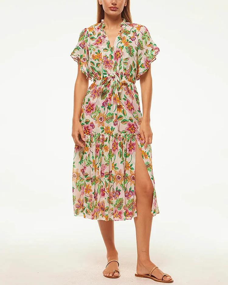 Women's Fashion Floral Print Dress