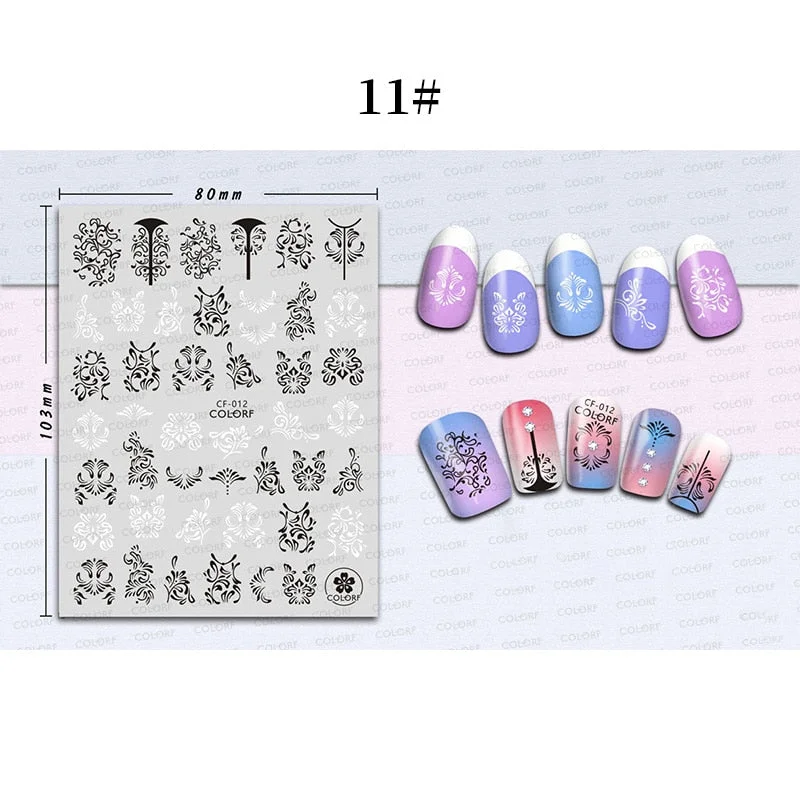 1 Sheet 3D Halloween Nail Sticker Christmas Skull Bone Snake Butterfly Maple Leaf Pattern Decals Manicures 3D Nail Decorations