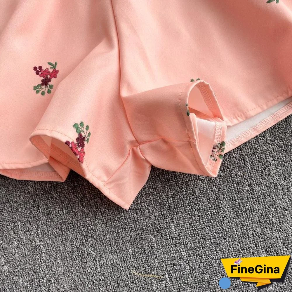 Casual V-Collar High Waist Rompers P10651