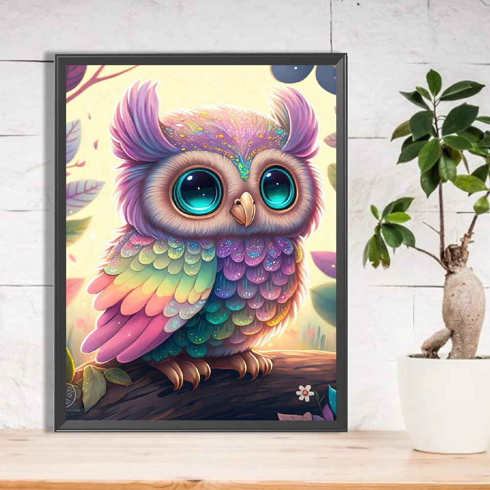 Diamond Painting - Full Round Drill - Owl(30*40cm)