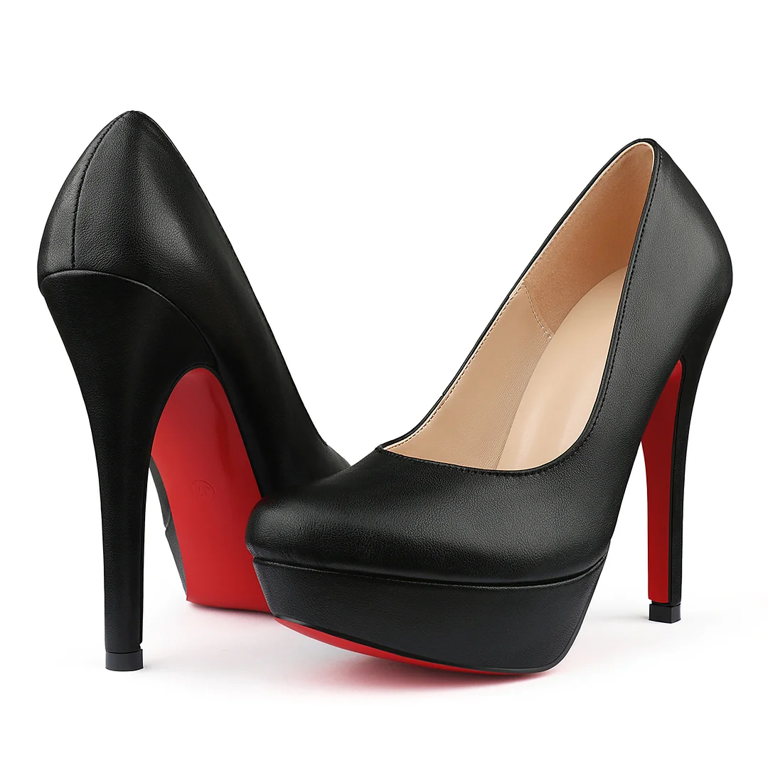 135mm Sky High Red Bottom Platform Pumps Patent Shoes-MERUMOTE