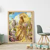 Girl Holding An Umbrella-11CT Stamped Cross Stitch 45*55cm/17.72*21.65in tapestrymarket