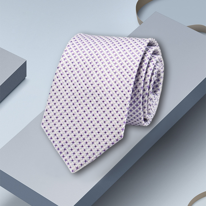 Cravate 100 soie violet clair 7 cm pour homme- SOIE PLUS