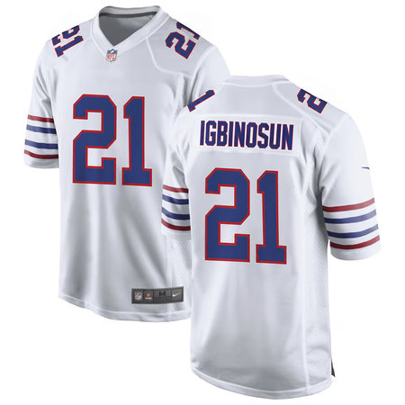 Men's Buffalo Bills #21 Davison Igbinosun White 2026 NFL Draft Game Jersey