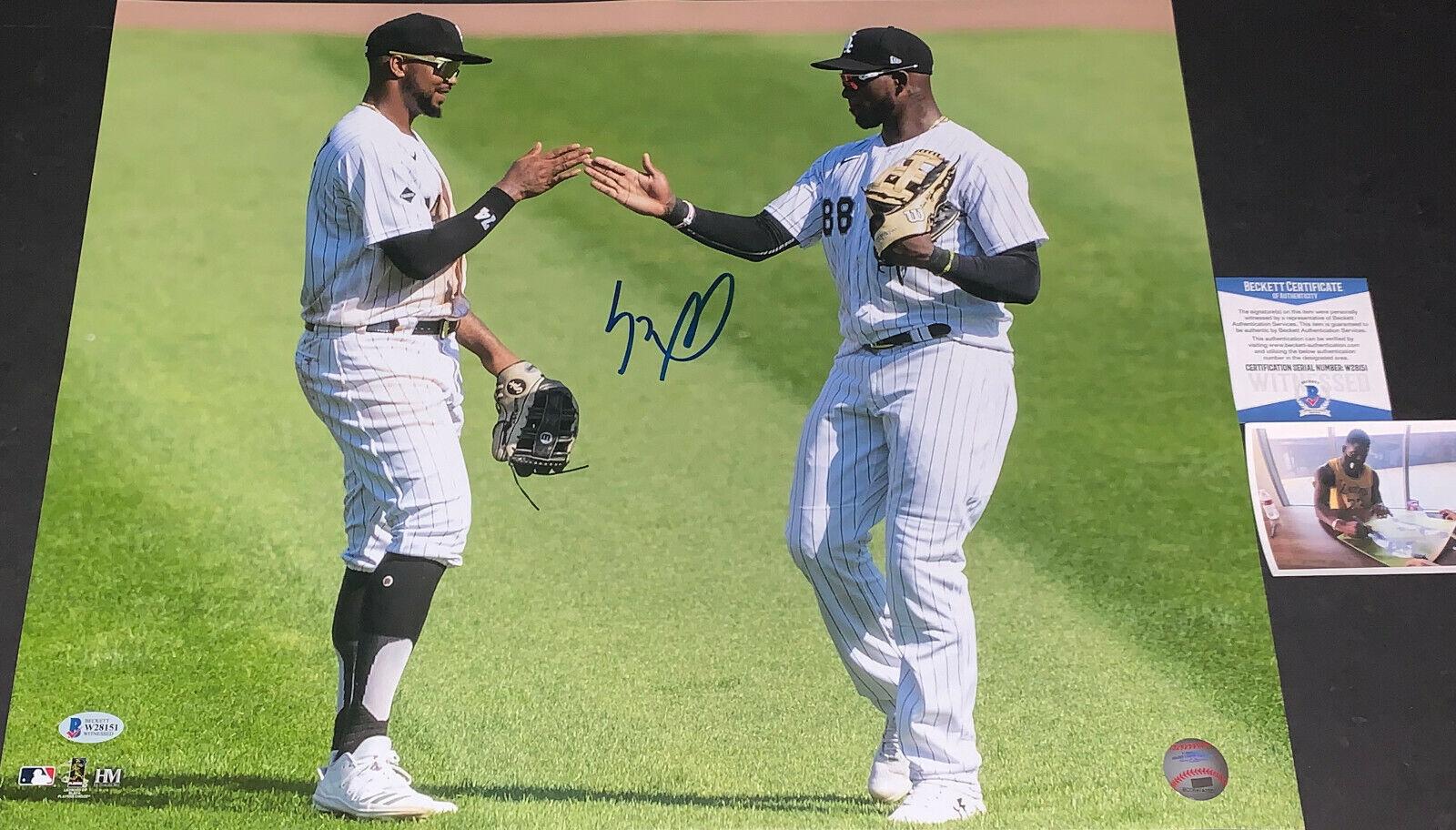 Luis Robert White Sox Signed 16x20 Beckett WITNESS COA Imperfect Eloy Jimenez *