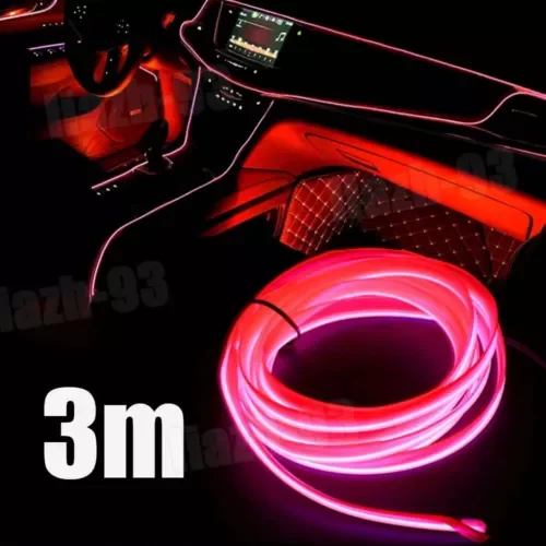 Dronehint Car Interior Parts Atmosphere Wire Strip Light Red LED Neon Lamp Car Accessories (For: Acura) Parts