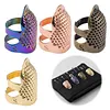 Cross-Stitch Tools Retro Adjustable Thimble Non-Slip Hand Sewing Thimble Ring