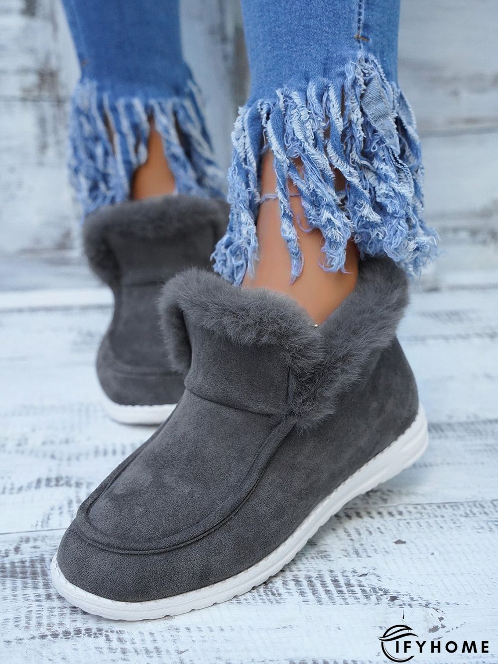 Split Joint Furry Boots | IFYHOME