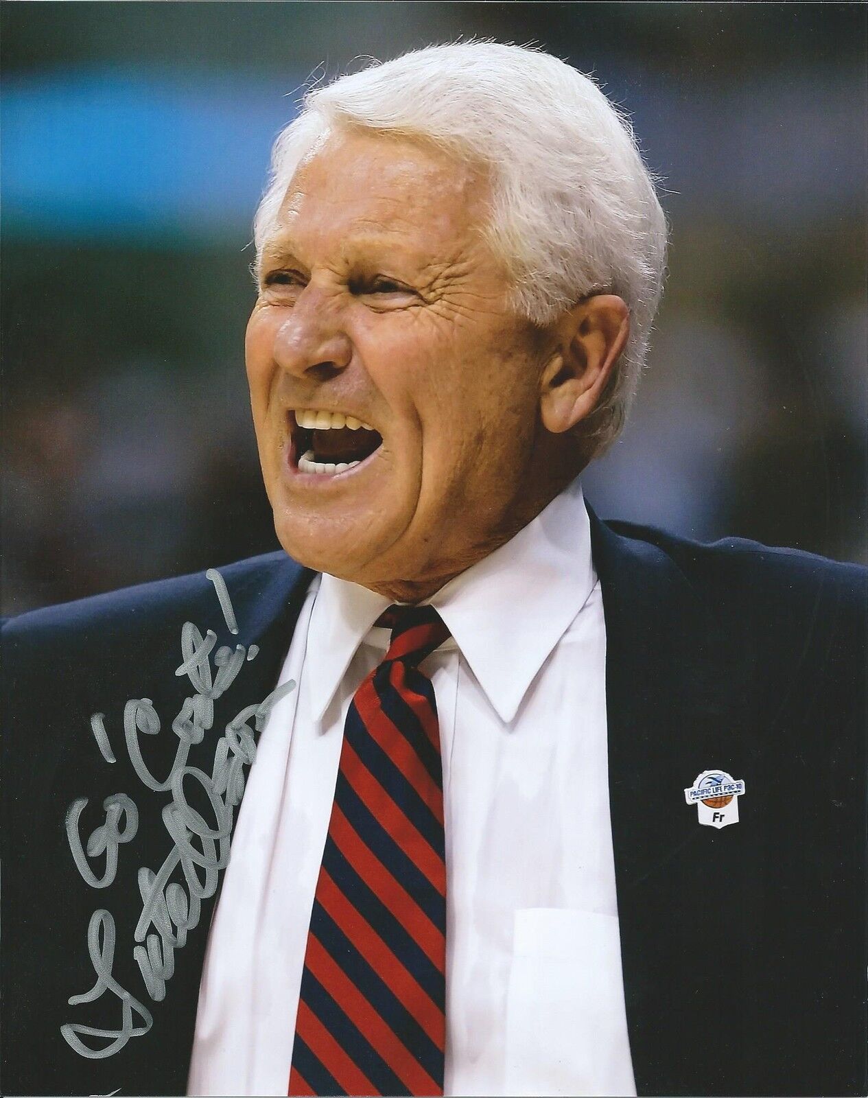 **GFA University of Arizona *LUTE OLSON* Signed 8x10 Photo Poster painting A4 COA**