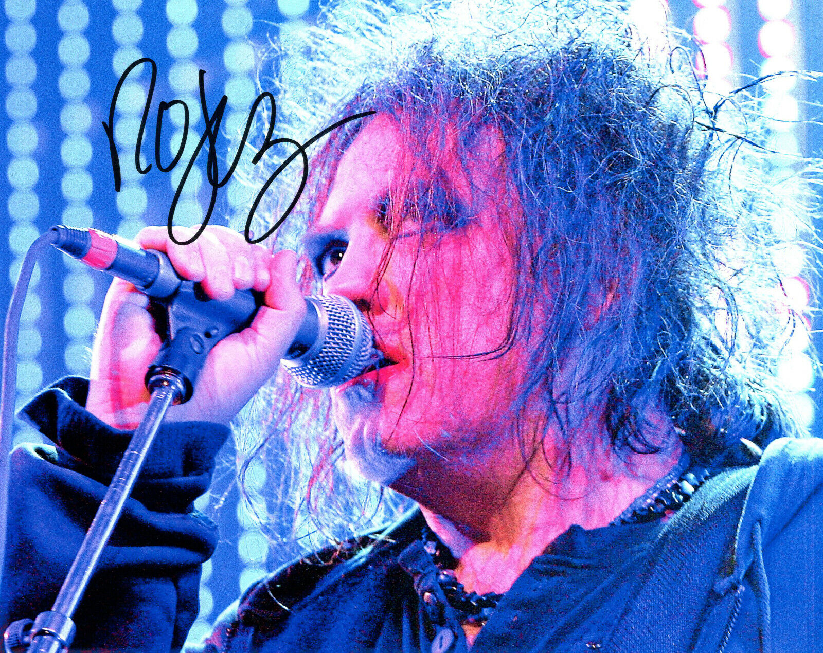 Original Signed Photo Poster painting of Robert Smith 10x8 + COA