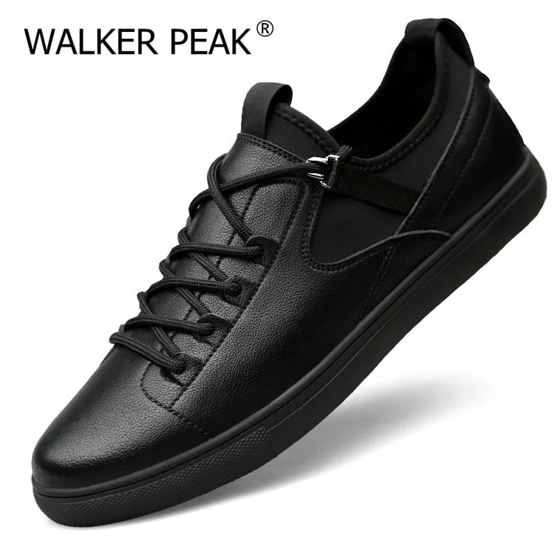 Mens Genuine Leather Casual Shoes Tenis Footwear for Men Fashion Skateboard Autumn Boots Male Flats Slip on Man Loafers Shoe