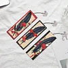 3Pcs Special Shape Black Feather Red Rose DIY Diamond Painting Bookmarks Kits