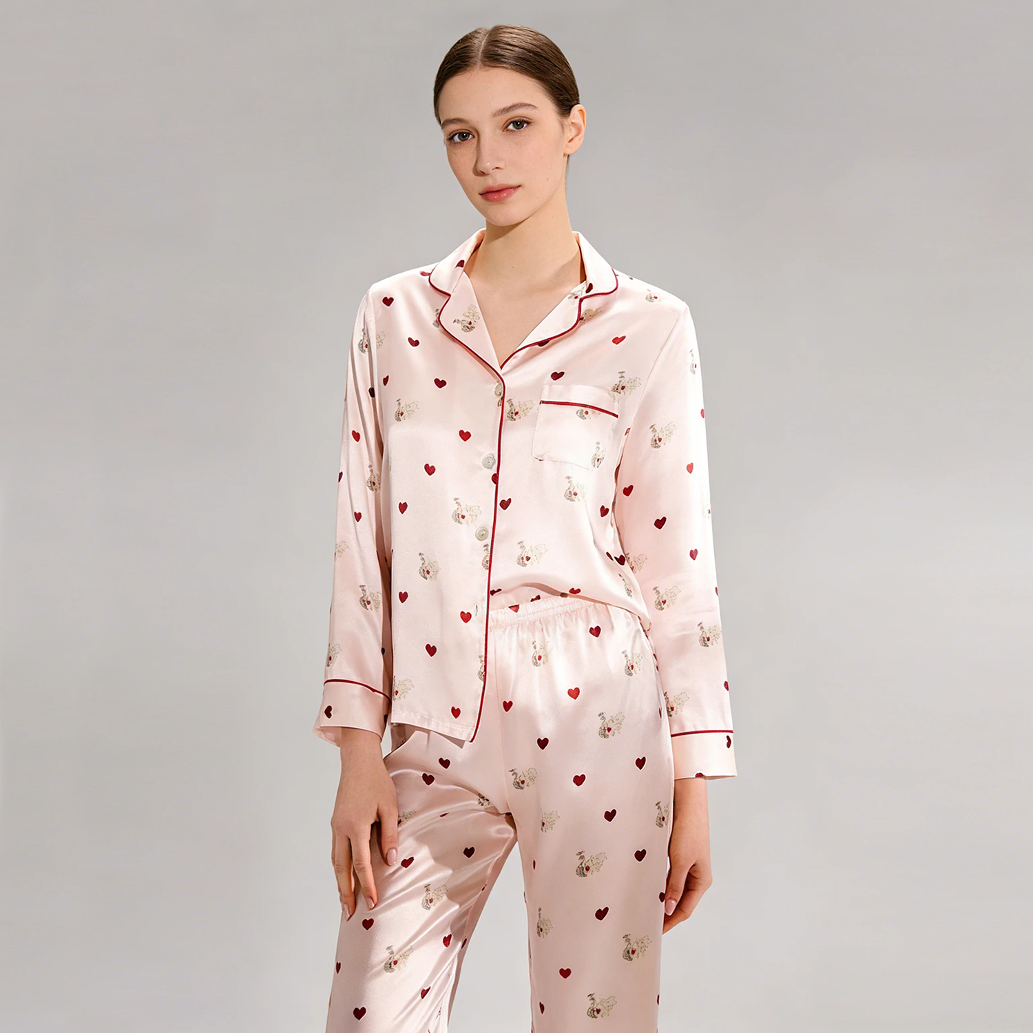 Women's Silk Pajama  Long Sleeve Top & Pants Set REAL SILK LIFE