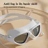 Big Frame Anti-Fog Swim Glasses Adjustable Wide View Swim Goggles for Swimmers