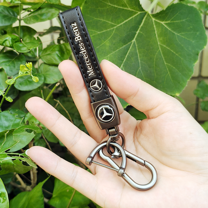 Leather Car Keychain with Customized Logo 