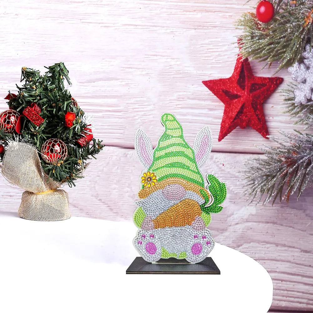 DIY Goblin Wooden Table Ornament Art Crafts Single Sided Home Decoration
