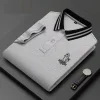 2023new cotton breathable embroidered polo shirt
