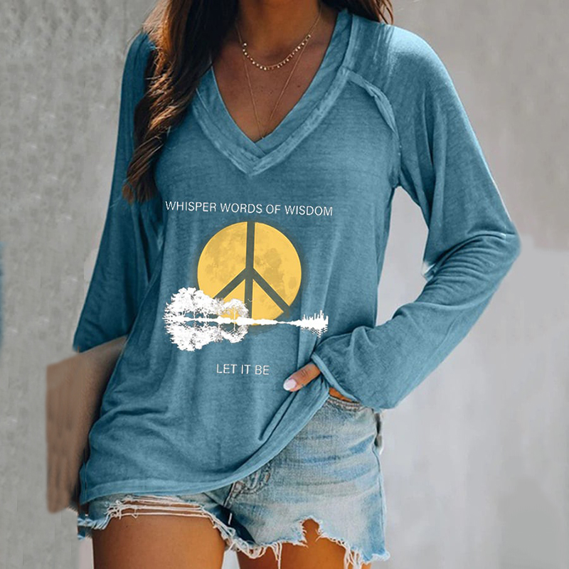 Whisper Words Of Wisdom Let It Be Print T-Shirt wearshes