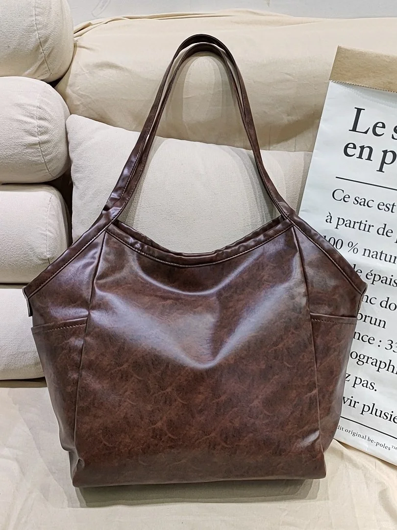 Ladies Vintage Oil Wax Leather Shoulder Bag