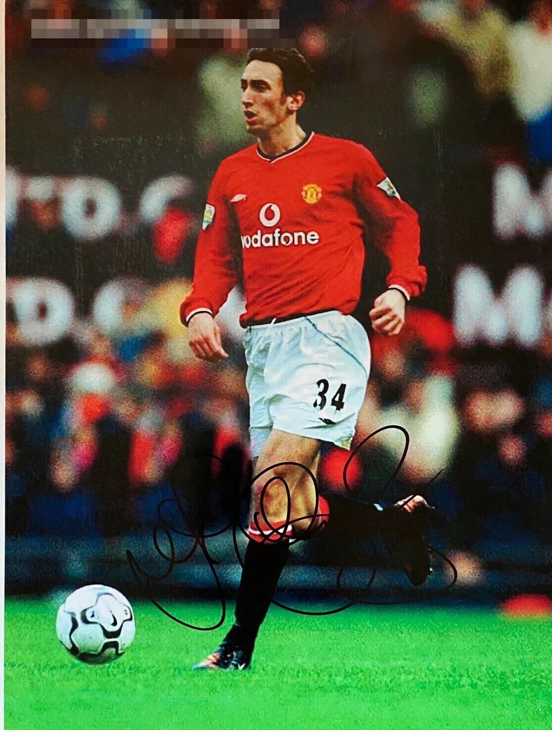 Jonathan Greening Hand Signed 12x8 Manchester United Photo Poster painting