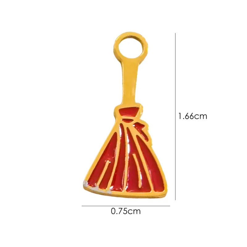 1 Piece 10*14.8mm 8.3*14.8mm 9.1*15.2mm 304 Stainless Steel 14K Gold Plated Pumpkin Skull Grimace Pendant Jewelry Accessories