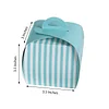 10 Pack | 3.5" Turquoise/White Striped Cupcake Candy Treat Gift Boxes