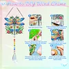 2pcs Dragonfly Diamond Painting Double-sided Crystal Window Suncatcher Craft Set Birthday Gifts Home Garden Decor Hanging Kit