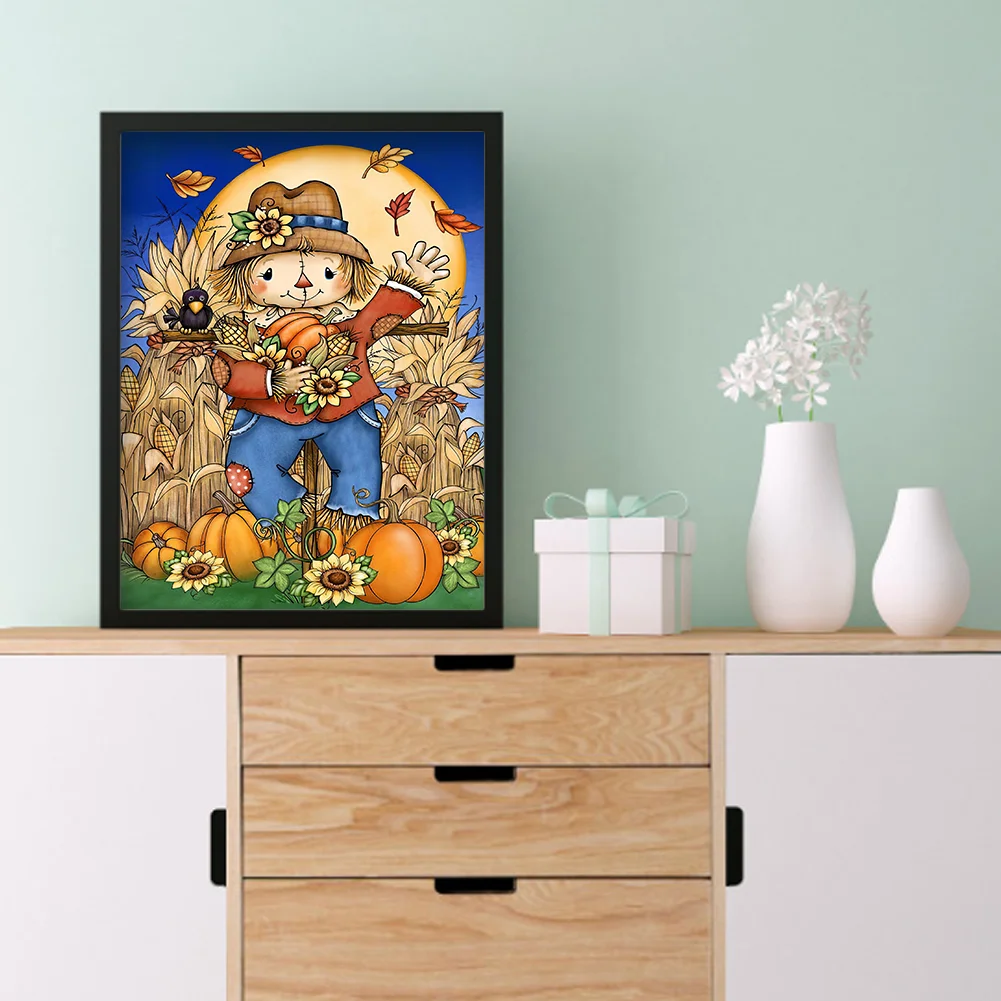 5D Diamond Painting DIY Halloween scarecrow Full Round Drill Rhinestone Kit
