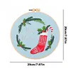 【Limited Stock Sale】Christmas-DIY Embroidery Kit with Pattern Cotton Threads Needles Hoop 30*30cm/11.8*11.8in tapestrymarket