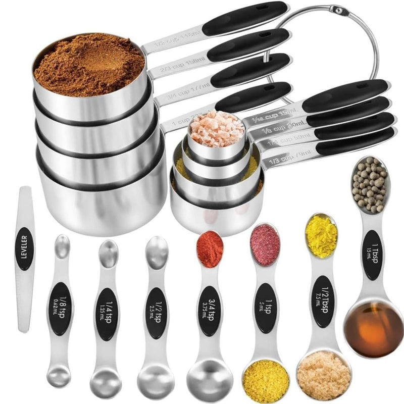 Casual Solid Color 430 Stainless Steel Silica Gel Measuring Spoon Measuring Cup 1 Piece 1 Set