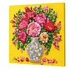 DIY Pre-Framed Flower Vase Button Art Canvas Kit