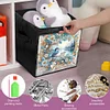 (US Local)DIY Diamond Painting Storage Box Canvas Organizer Box Diamond Painting Kit (F)