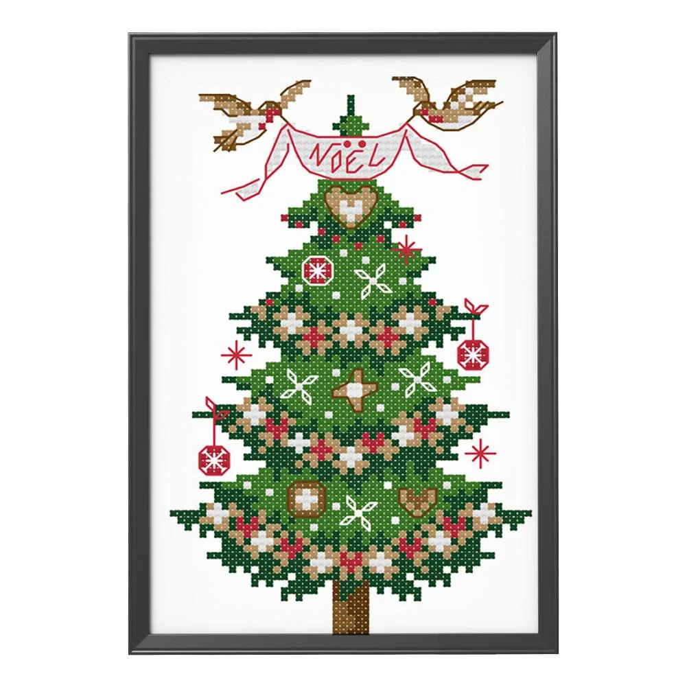 14ct Stamped Cross Stitch - Christmas Tree(14*19cm)