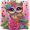 Lila Eule speziell geformte 5D DIY Teilbohrer Diamantkunstset f&uuml;r Erwachsene Anf&auml;nger Wohnkultur Diamanten Gem&auml;lde Edelsteinkunst 30x30cm
