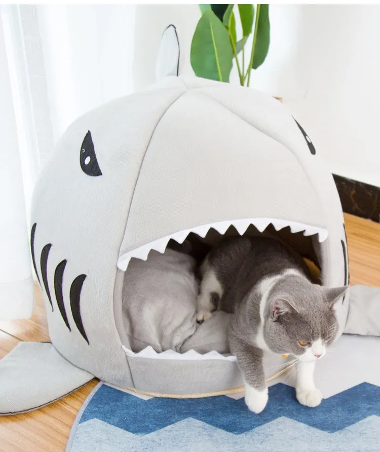 Soft And Comfortable Creative Shark Pet Bed For All Sasons