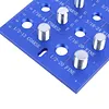 28Pcs Upgrade Nut and Bolt Thread Checker Includes 14 Imperial and 14 Metric Threads Wall-Mountable Bolt Size Finder with 304 Stainless Steel Pins for Screw Nut Bolt Size Finder Classification