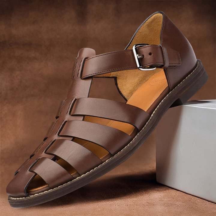 Verwunderlich Ledersandalen Fr Herren Bilder