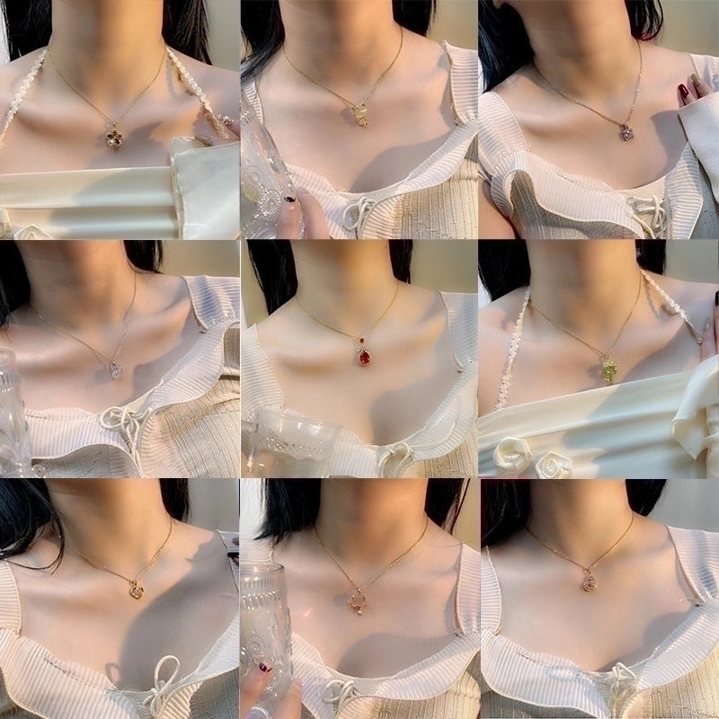 2 Pieces Titanium Steel Vintage Style Tassel Plating Doll Constellation Crown Pendant Necklace