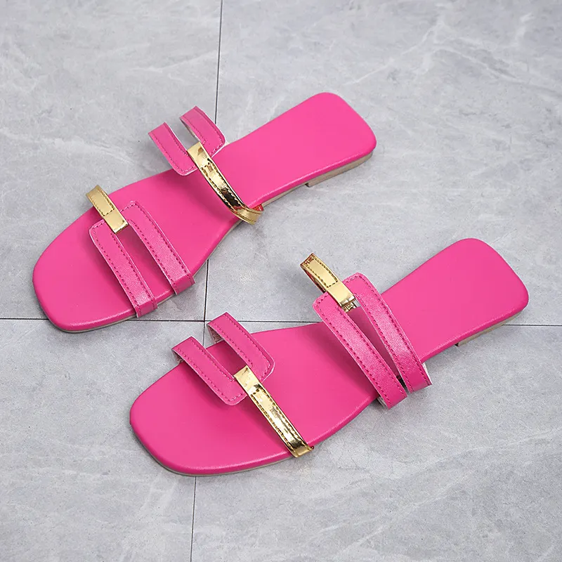 Breakj Breakj Ladies Flat-Bottomed Slippers With Casual Fashion Summer Beach Casual Shoes