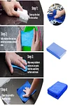 Car Clay Bar Auto Detailing Magic Clay Bar 4 X100g Auto Wash Bar Car Detailing Clay Bar Washing Adsorption Capacity for Car wash with Vehicles Glass Towel and car sponge (cleaner kit, BLUE, 6-pack)