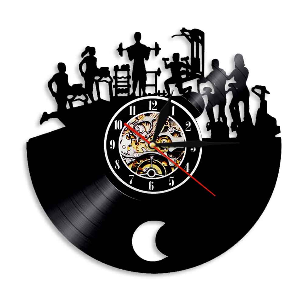 

Gym Room Fitness Equipment - Vinyl Record Wall Clock - Without LED, 501 Original
