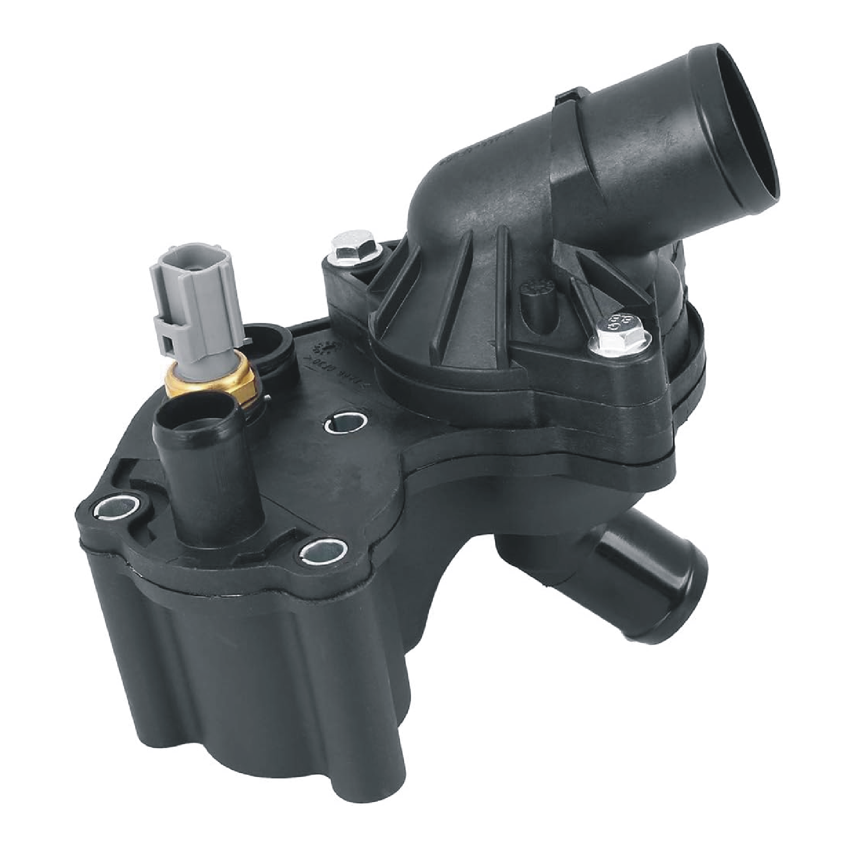 Thermostat Housing Assembly with Sensor 2L2Z8592AA  2L2E9K478BA Compatible with 2013-2020 Land Rover LR4 Range Rover Jaguar Velar Discovery 3.0L V6 Engine