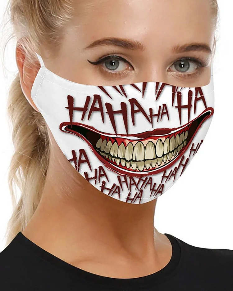Skull Print Breathable Mouth M .a. s. k Washable And Reusable With 2PCS Replaceable Filter P6299564316