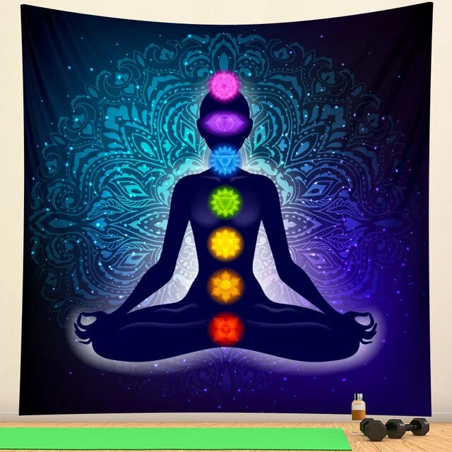 Indian mandala meditation Tarot tapestry wall decoration Mandala tapestry witchcraft Bohemian Hippie home decoration yoga mat