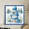 Cute Snowman-18CT Stamped Cross Stitch 30*30cm/11.81*11.81in