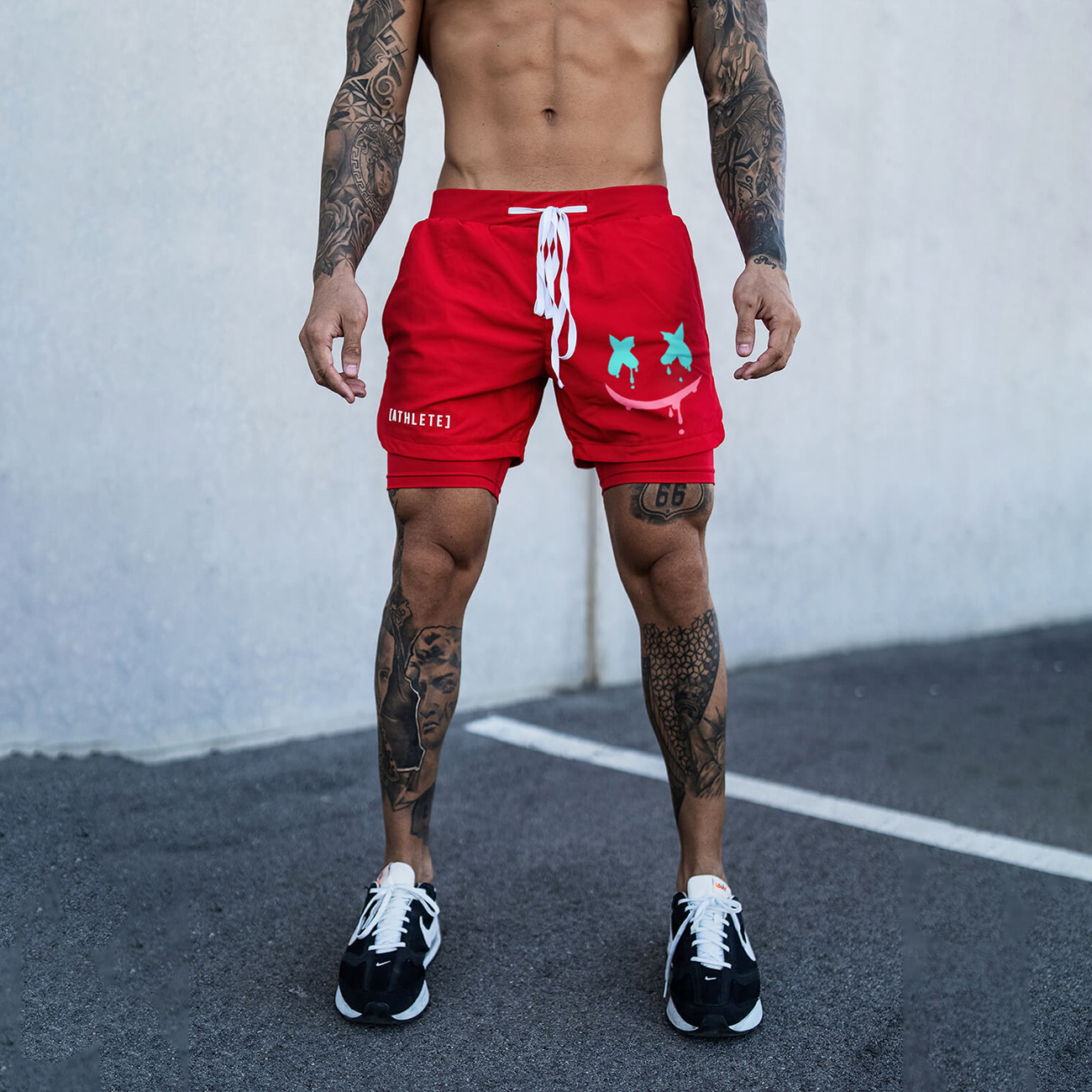 Men's Smiley Shorts Performance Shorts