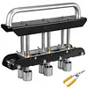 [US Local Warehouse] 3-Station Edge Roller Bender 0-90 Bending Angle Hand Sheet Metal Bender with Aluminum Alloy Handle Metal Bending Tool for Making 1/2 to 5 in 13 to 130mm Bends (Black)