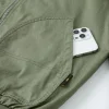 New Baseball Collar Solid Color Multi-Pocket Men's Jacket